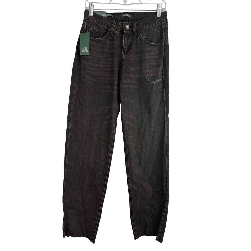 Wild Fable Black Mid Rise Curvy Straight EasyRigid Jeans Size 2 32" Inseam NWT
